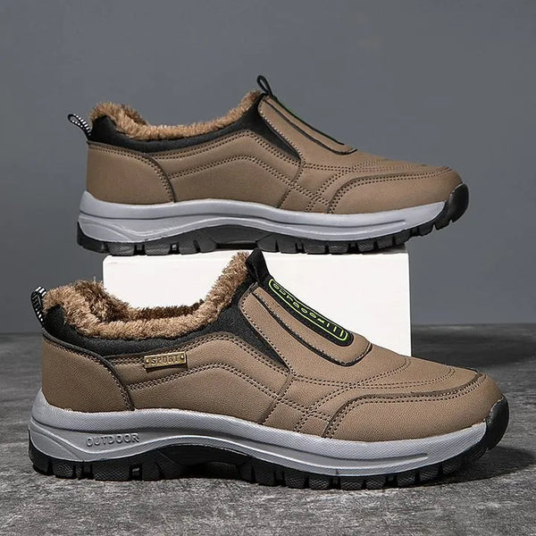 Men's Fleece-Lined Waterproof & Anti-Slip Orthopedic Slip-On Walking Shoes