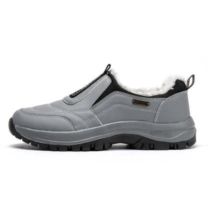 Men's Fleece-Lined Waterproof & Anti-Slip Orthopedic Slip-On Walking Shoes