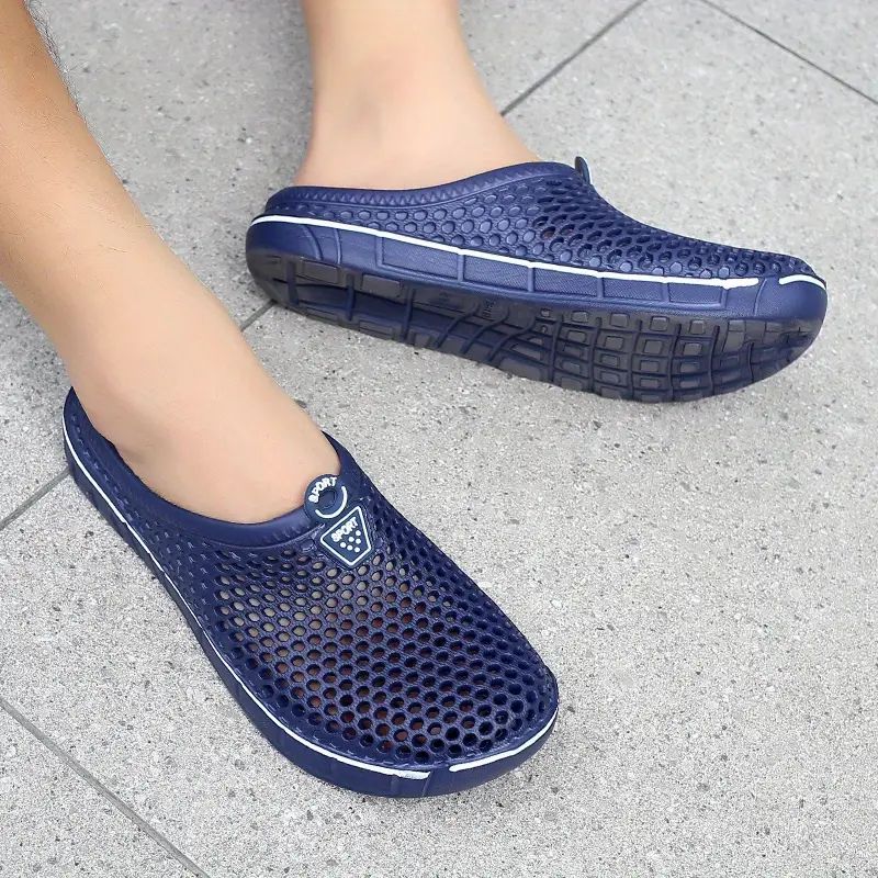 women s solid color flat clogs slip round toe non slip details 3