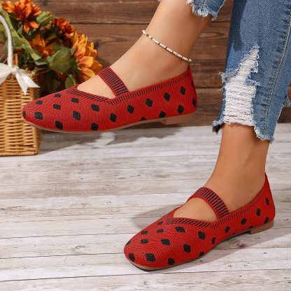 Women’s Polka Dot Mary Jane Flat Shoes