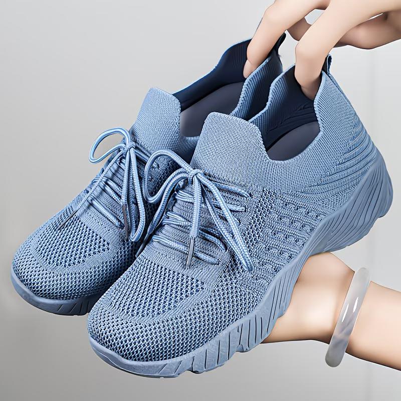 Women‘s Comfortable Mesh Lace-Up Sneakers Sports Shoes