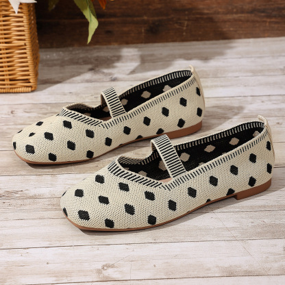 Women’s Polka Dot Mary Jane Flat Shoes