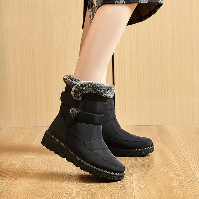 waterproof anti slip winter boots warm plush inner thick sole ankle boots womens snow boots details 11