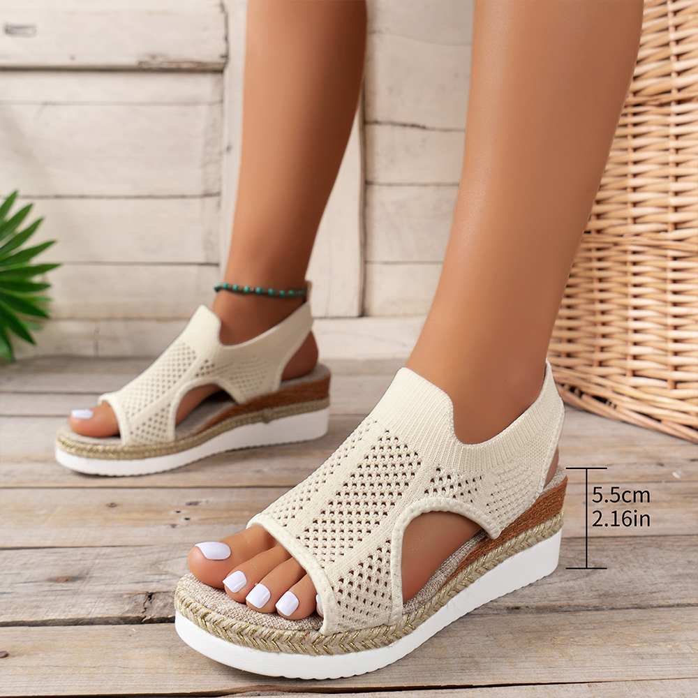 🔥50% OFF+BUY 2 FREE SHIPPING🔥 WOMEN'S PREMIUM STRETCH SLINGBACK WEDGE SANDALS