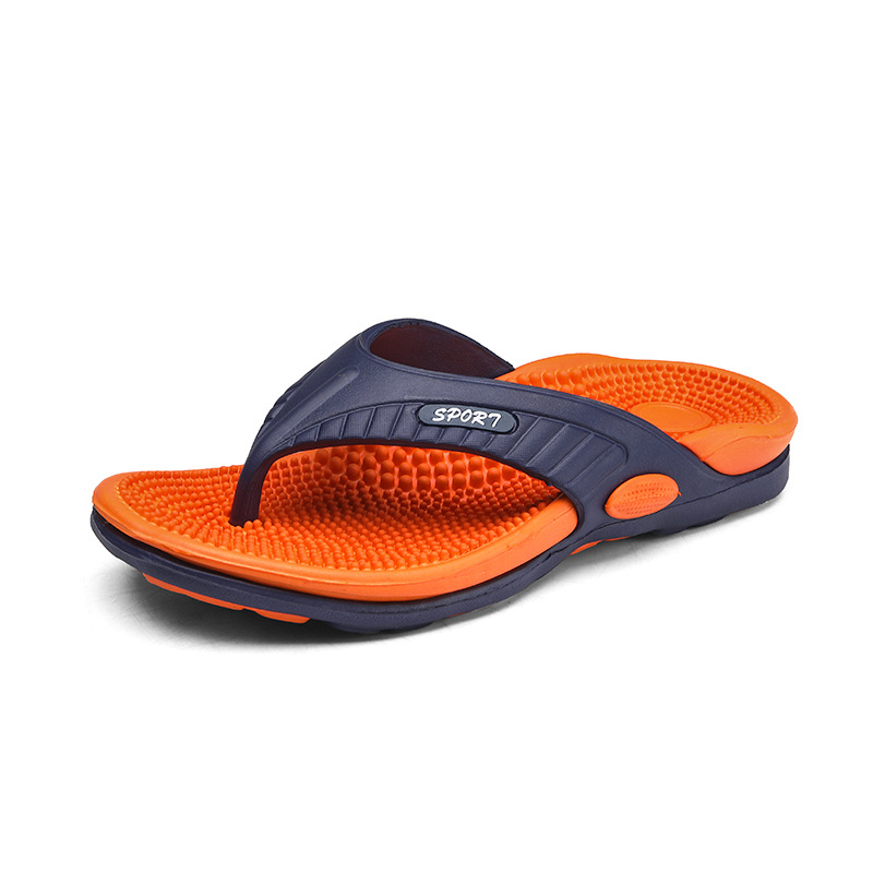 Men's Massage Non-Slip Orthopedic Flip Flops Sport Sandals for Beach, Pool, Shower & Casual Wear