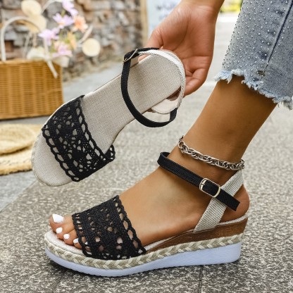 Women's Vintage Lightweight Platform Height-Increasing Sandals