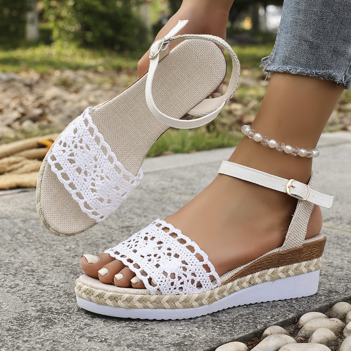 Women's Vintage Lightweight Platform Height-Increasing Sandals
