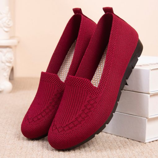 Women’s Mesh Breathable Slip on Flat Shoes Ladies Loafers Casual Shoes