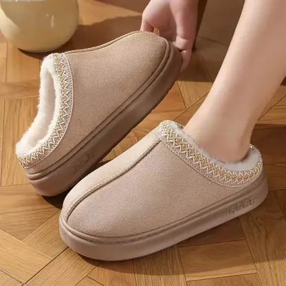 Women's Casual Comfort Warm Lining Anti-Slip Slippers