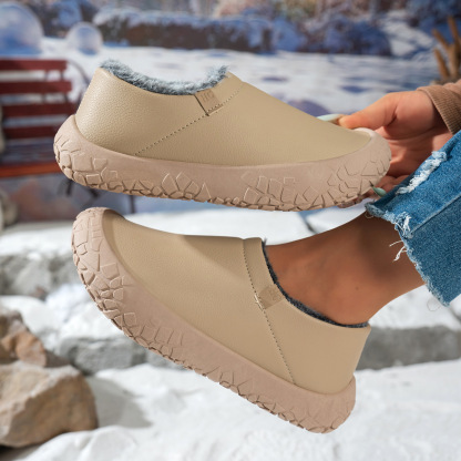 Women's Warm Waterproof Anti‑Slip Winter Slip‑On Shoes Indoor/Outdoor Shoes