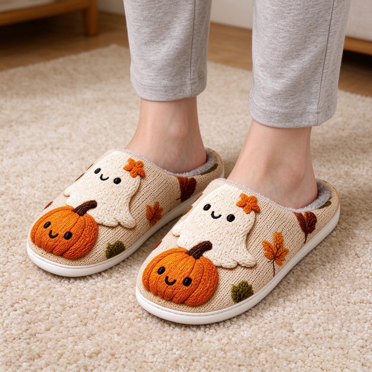 [Copy]Women's Fluffy Collar Highland Cow Indoor/Outdoor shoes Boots Slippers