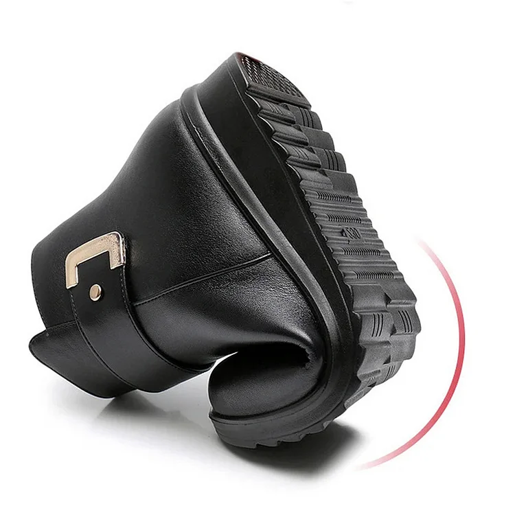 Women's Fashion Warm Non-Slip Durable Black Ankle Boots