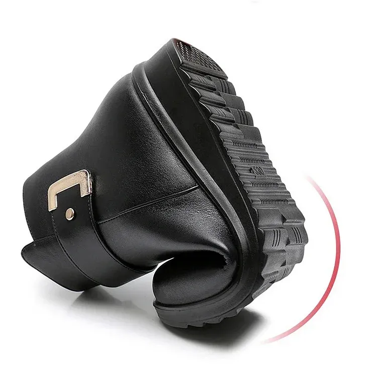 Women's Fashion Warm Non-Slip Durable Black Ankle Boots