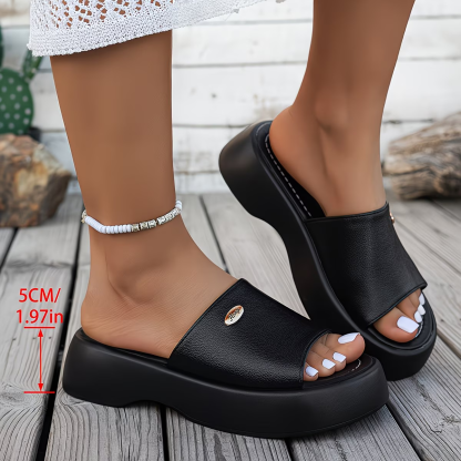 Women's Elegant & Soft Platform Leather Sandals