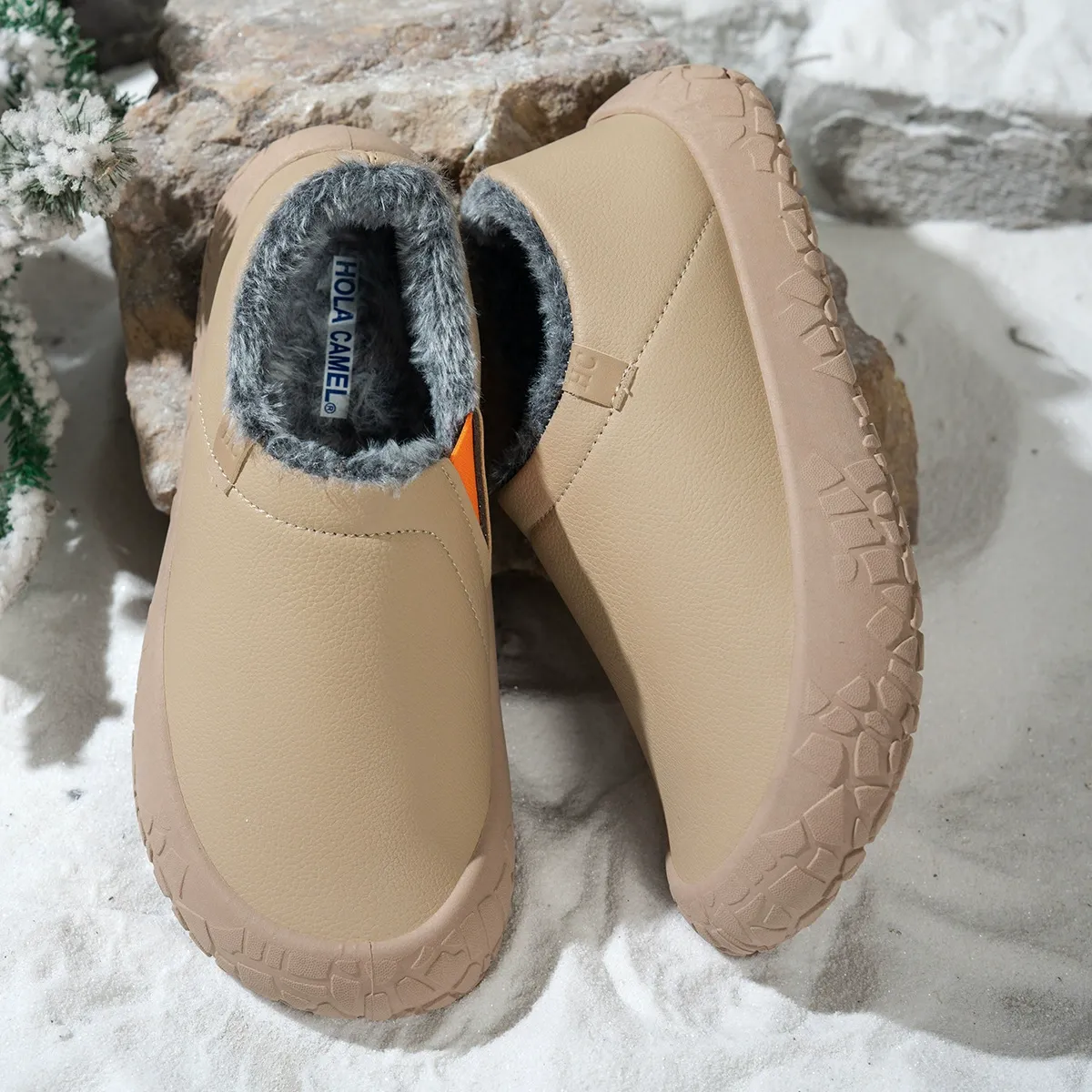 Women's Warm Waterproof Anti‑Slip Winter Slip‑On Shoes Indoor/Outdoor Shoes