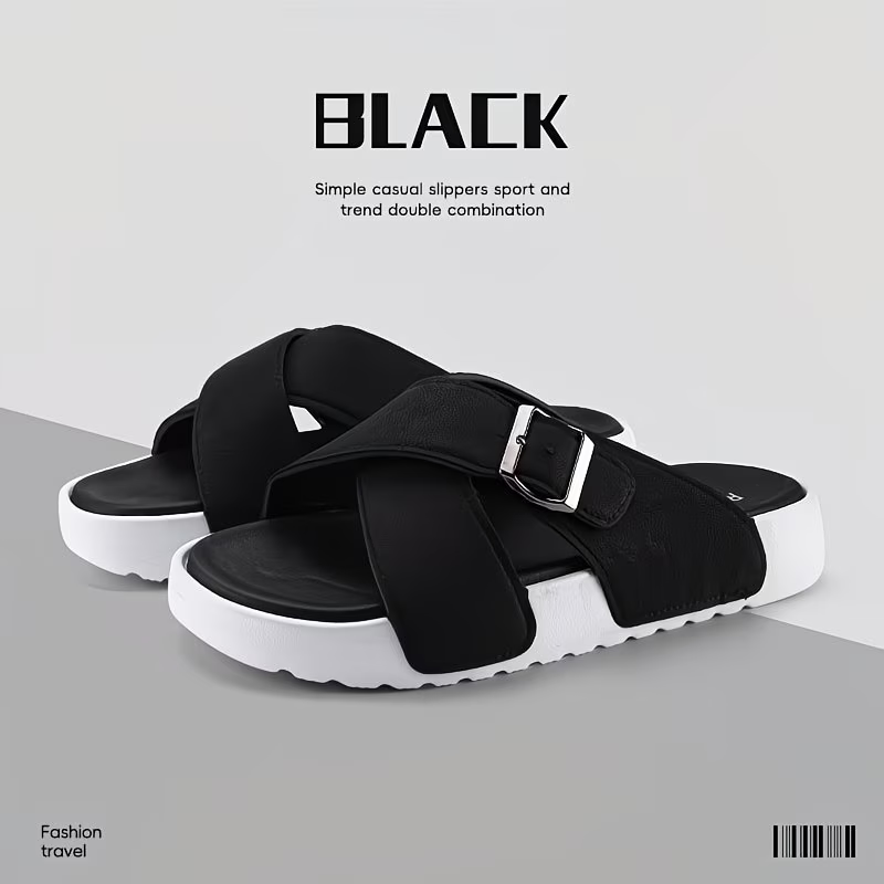 Unisex Comfortable Adjustable Cross Slippers Non-Slip Sandals