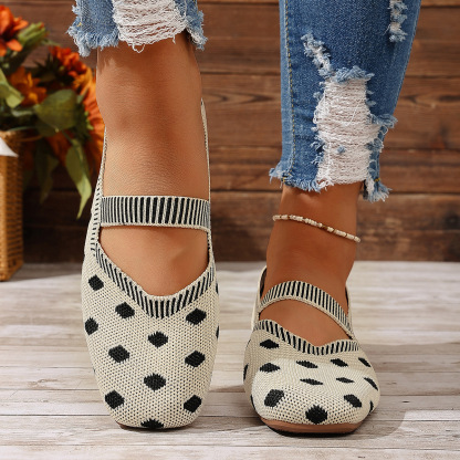 Women’s Polka Dot Mary Jane Flat Shoes