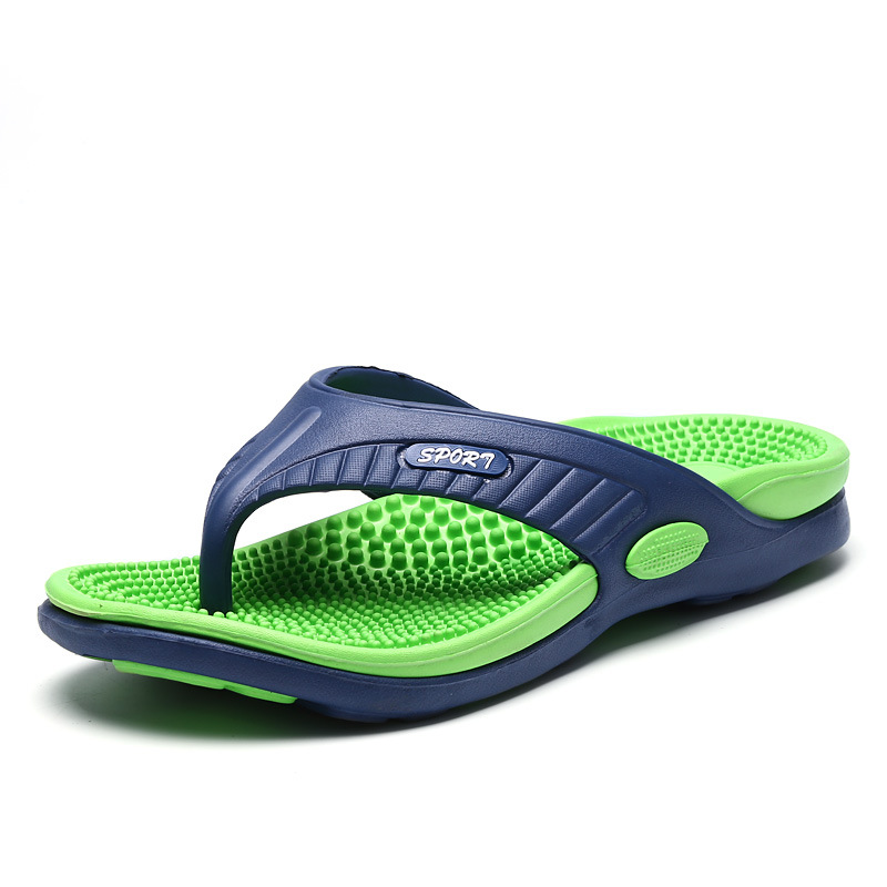 Men's Massage Non-Slip Orthopedic Flip Flops Sport Sandals for Beach, Pool, Shower & Casual Wear