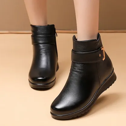 Women's Fashion Warm Non-Slip Durable Black Ankle Boots