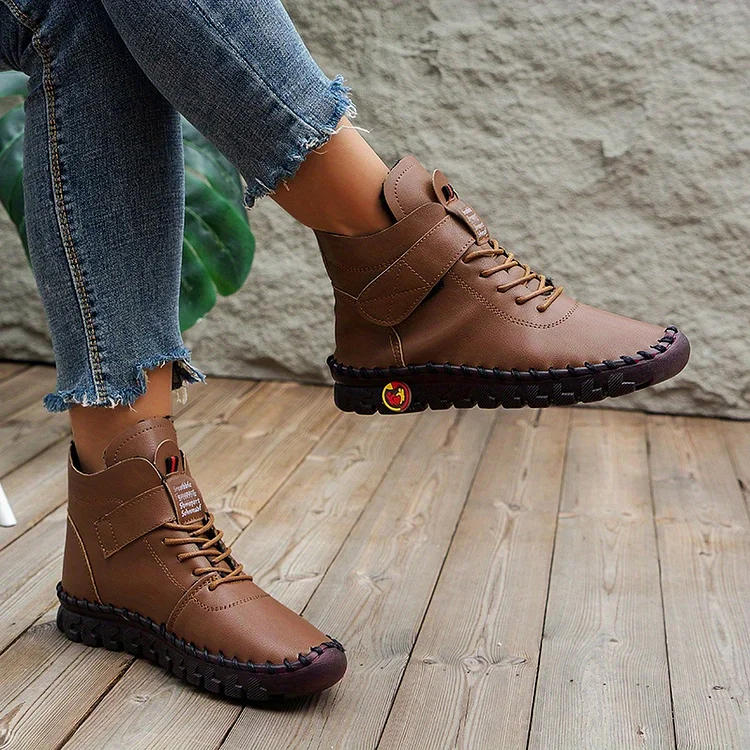 🔥Last Day 49% OFF -Women's Handmade Comfortable Orthopedic Soft Sole Leather Shoes Boots