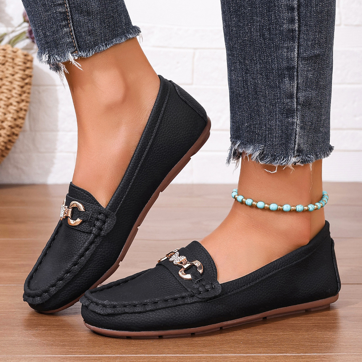 Women's Stylish Slip-On Loafers Comfortable Flat Shoes
