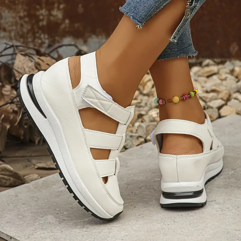 Women's Hollow Out Breathable Platform Wedge Sandals Sneakers