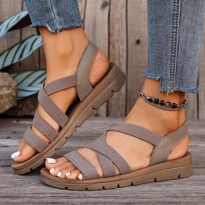 Women's Elastic Anti-Slip Flat Soles Beach Sandals