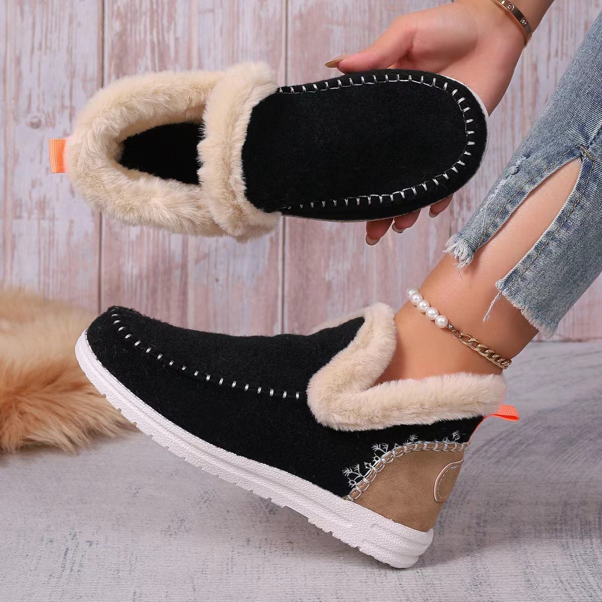 Winter Sale 50% OFF - Fleece Lining Warm & Cozy Winter Orthopedic Shoes for Women