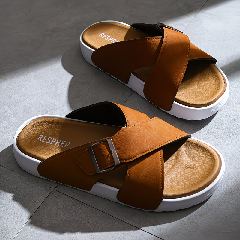 Unisex Comfortable Adjustable Cross Slippers Non-Slip Sandals