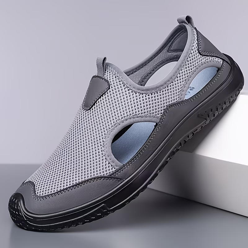 Men's Breathable Hollow-Out Slip-On Sports Shoes Sandals for Daily, Casual, Beach, Hiking & Outdoor