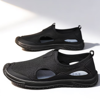 Men's Breathable Hollow-Out Slip-On Sports Shoes Sandals for Daily, Casual, Beach, Hiking & Outdoor