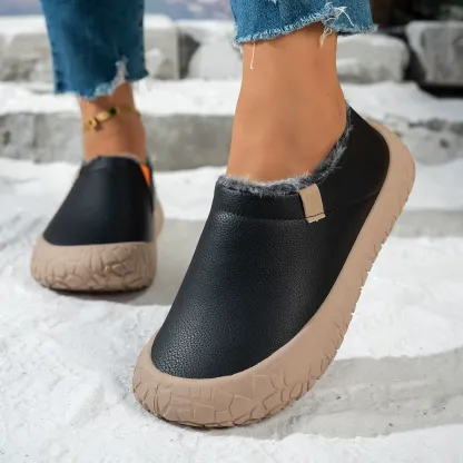 Women's Warm Waterproof Anti‑Slip Winter Slip‑On Shoes Indoor/Outdoor Shoes