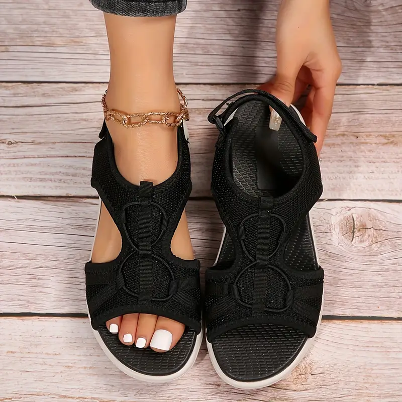 Women's Ultra-Breathable & Comfortable Sporty Peep Toe Mesh Sandals Outdoor Shoes for Summer Adventures