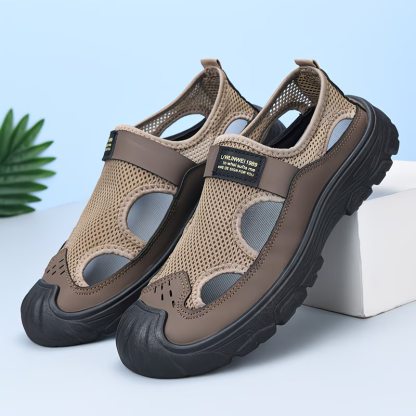 Men's Breathable & Lightweight Mesh Hollow Sandals Outdoor Sports Beach Sandals