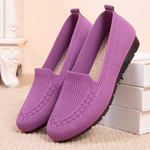 Women’s Mesh Breathable Slip on Flat Shoes Ladies Loafers Casual Shoes
