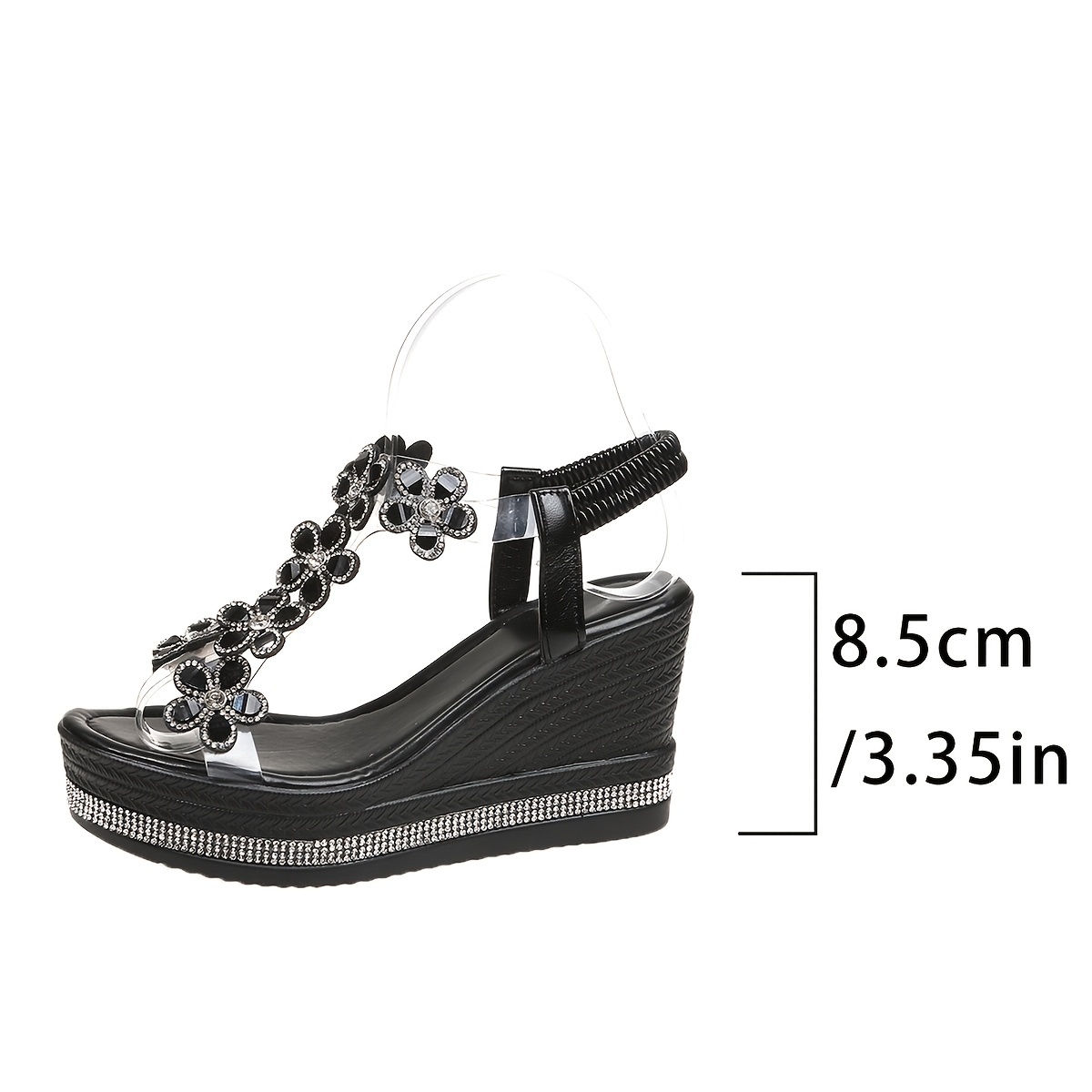 Women's Chic Elegant Flower Slip-On Wedge Sandals