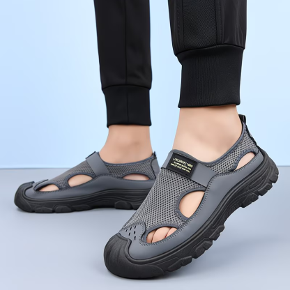 Men's Breathable & Lightweight Mesh Hollow Sandals Outdoor Sports Beach Sandals