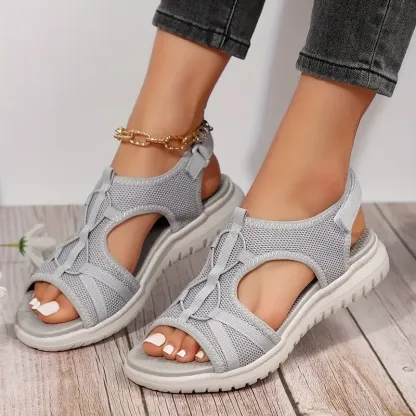 Women's Ultra-Breathable & Comfortable Sporty Peep Toe Mesh Sandals Outdoor Shoes for Summer Adventures