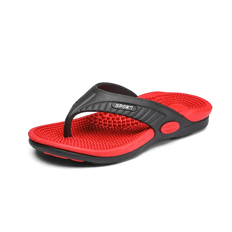 Men's Massage Non-Slip Orthopedic Flip Flops Sport Sandals for Beach, Pool, Shower & Casual Wear