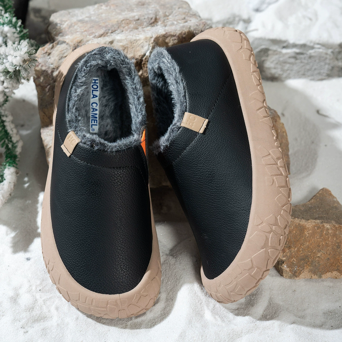 Women's Warm Waterproof Anti‑Slip Winter Slip‑On Shoes Indoor/Outdoor Shoes