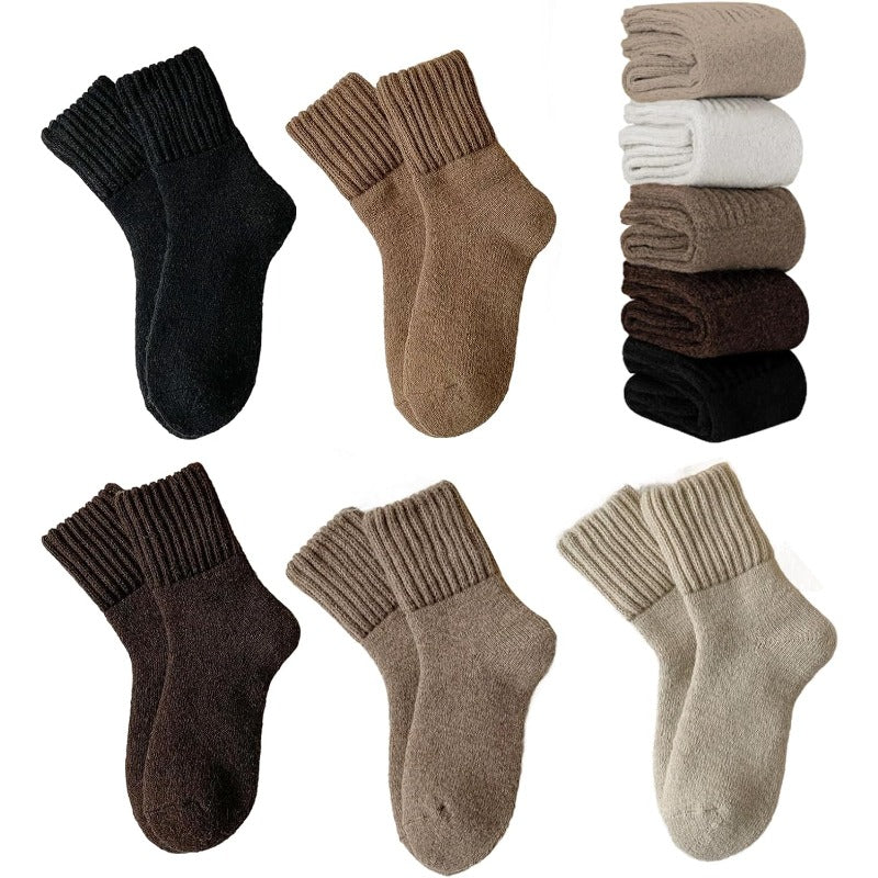 Thick Warm Wool Winter Socks, Stretchy Fit for Wide & Swollen Feet