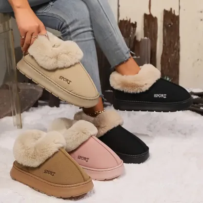 💖LAST DAY PROMOTION 56% OFF💖Women's Non-slip Mute Warm Fluffy Shoes Slippers