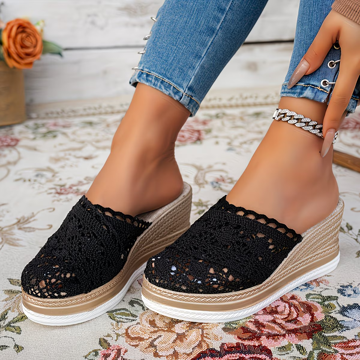 Women's Elegant & Comfortable Woven Wedge Sandals