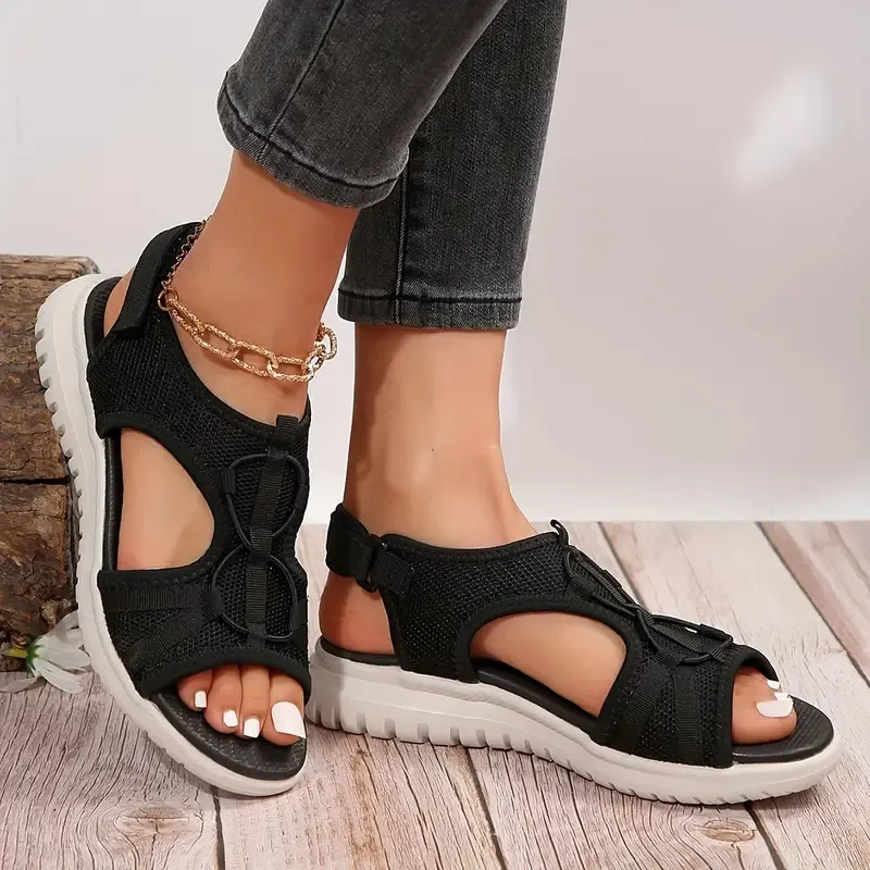 Women's Ultra-Breathable & Comfortable Sporty Peep Toe Mesh Sandals Outdoor Shoes for Summer Adventures