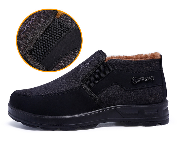 MEN'S COMFORTABLE WOOL PLUSH ORTHOPEDIC SNOWPROOF COTTON SHOES