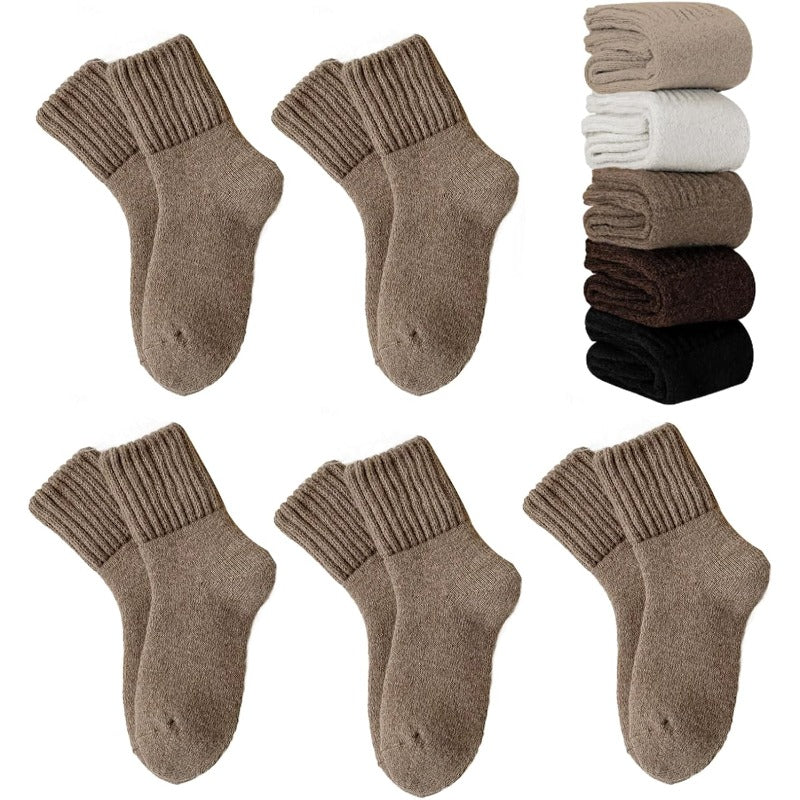 Thick Warm Wool Winter Socks, Stretchy Fit for Wide & Swollen Feet