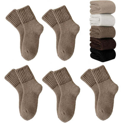 Thick Warm Wool Winter Socks, Stretchy Fit for Wide & Swollen Feet