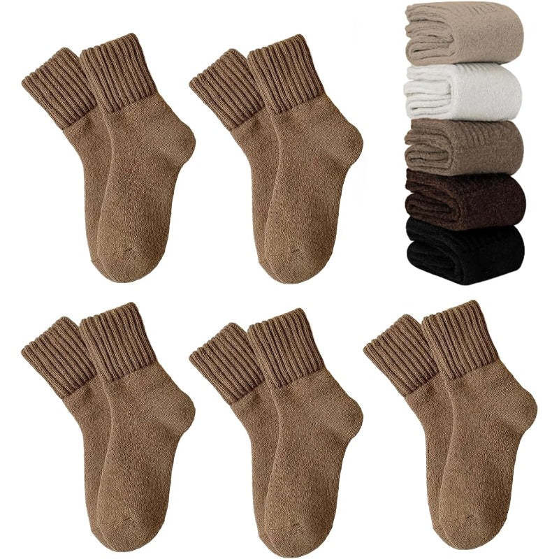Thick Warm Wool Winter Socks, Stretchy Fit for Wide & Swollen Feet