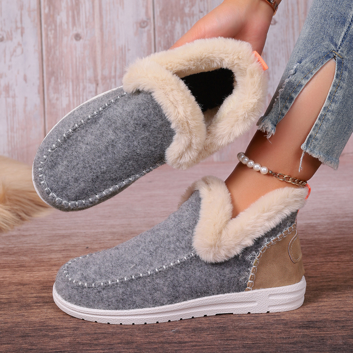 Winter Sale 50% OFF - Fleece Lining Warm & Cozy Winter Orthopedic Shoes for Women