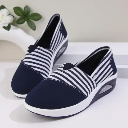 Women's Comfort Striped Slip-On Sneakers